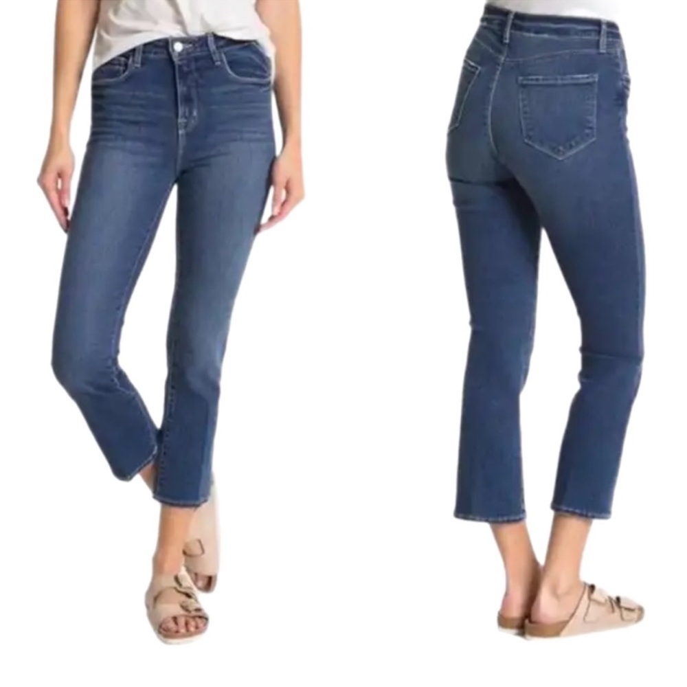 L’Agence Nadia High Rise Crop Straight Jean
